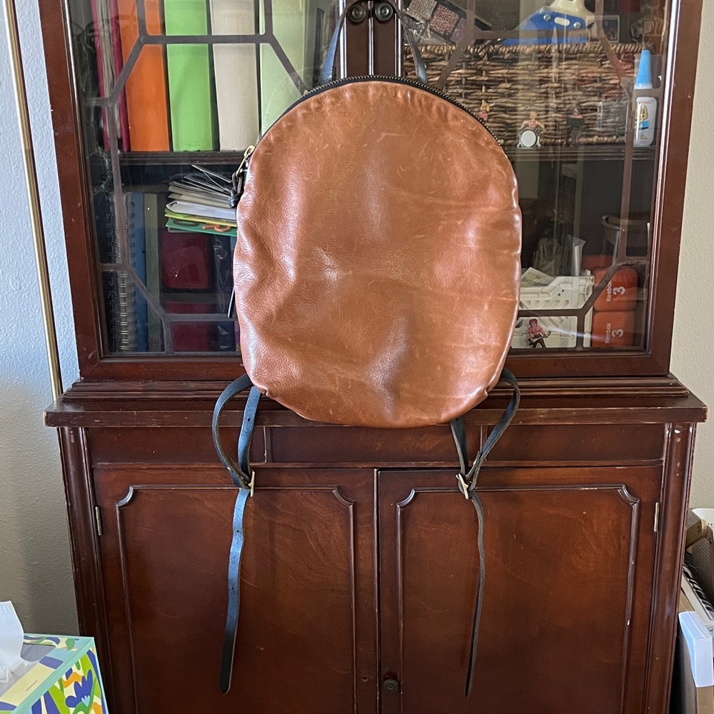 Eleven Thirty 1130 Chestnut Leather Backpack / Circle Bag Leather Straps